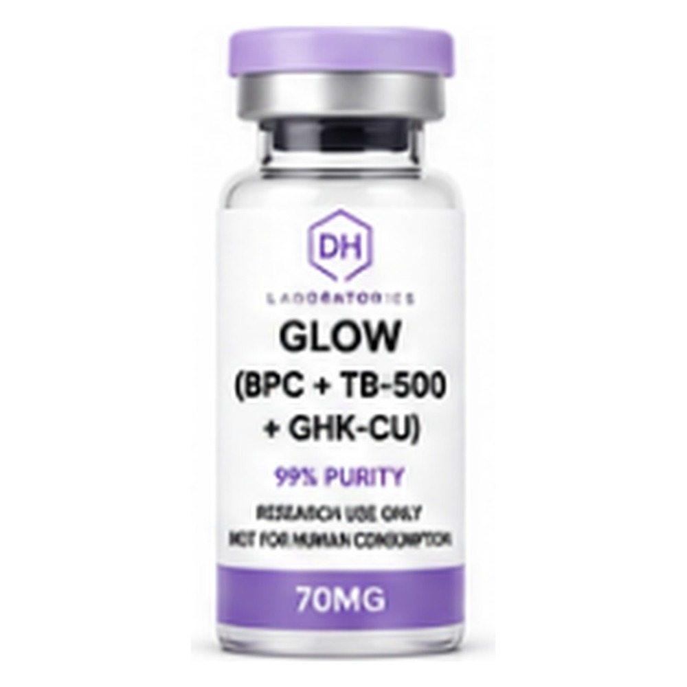GLOW (BPC-157 + TB-500 + GHK-Cu) research vial